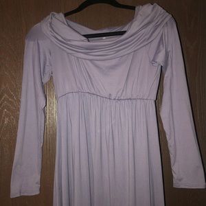 Lavender Off Shoulder Maternity dress
